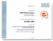 AIDA-America : ISO 9001:2008 Certification