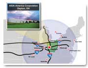 AIDA-America is located within 1,000 km of 62% of all manufacturing in the US and Canada