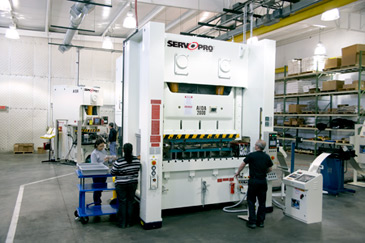 AIDA NS2-D Straightside Servo Press at Metalstamp Inc.