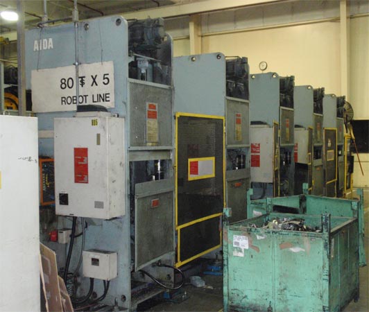 Used Gap Frame Press Line, NC1-80(x4)